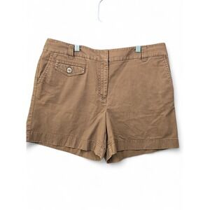Ann Taylor Khaki Shorts - Pockets, Cotton Blend, Casual Summer‎ Style - 12